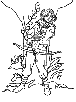 coloriage elfe archer